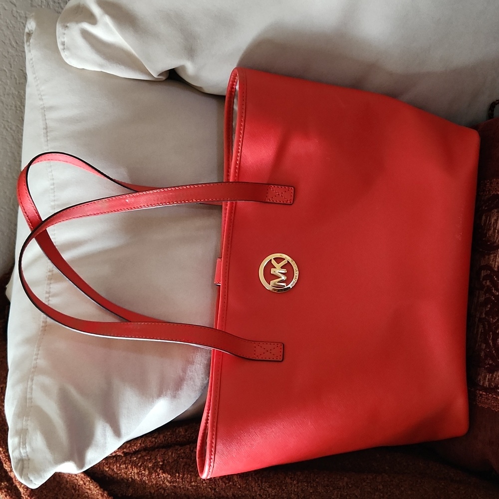 Michael Kors Red Tote Bag